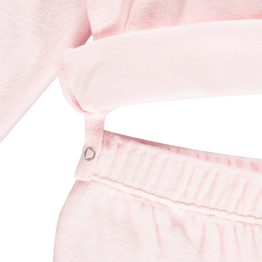 Pelele de terciopelo con mensaje para bebé niña 