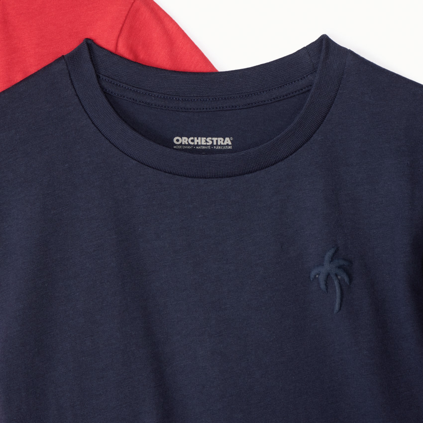 Pack de 3 camisetas de manga corta con estampado de palmeras para niño 