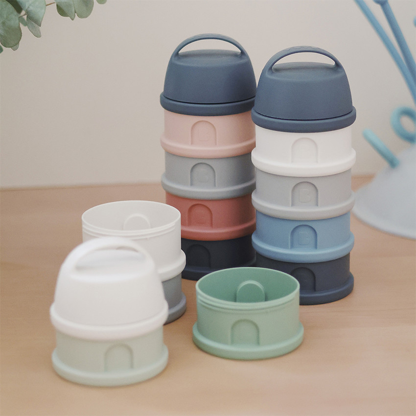 Boîte doseuse 4 compartiments Mineral Grey/Pink 