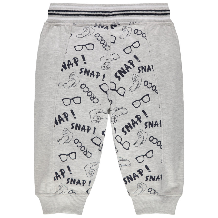 Bermudas de felpa con cocodrilos estampados 