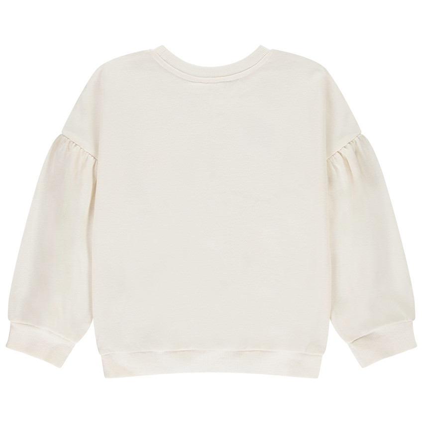 Sudadera de felpa oversize con flores en boucles para niña 