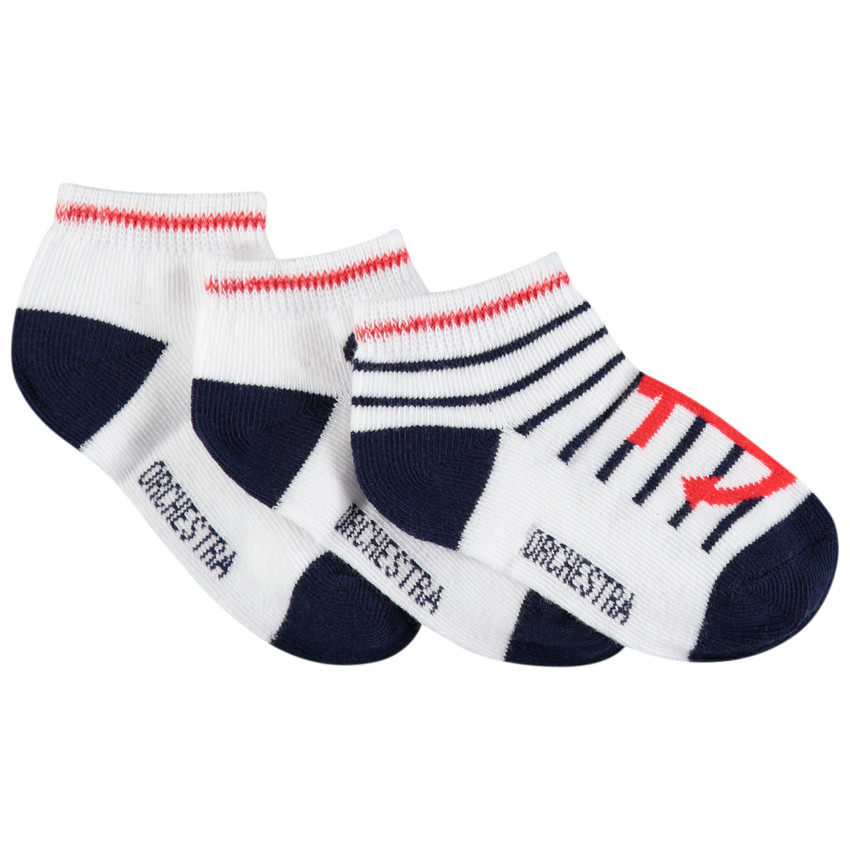 Pack de 3 pares de calcetines cortos con estampado marino  Additional Pack de 3 pares de calcetines cortos con estampado marino