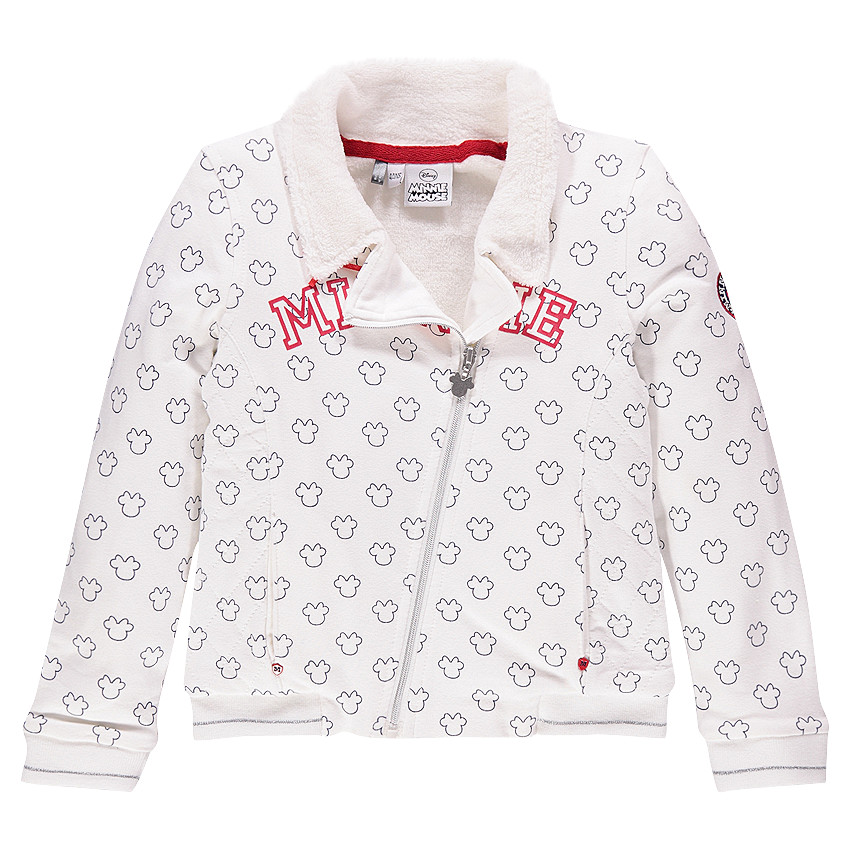 Chaqueta de felpa con estampado Minnie Disney con forro de tela sherpa 