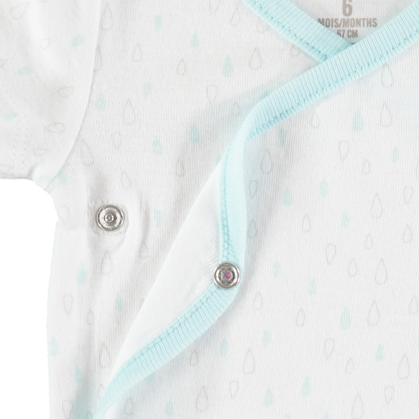 Pack de 2 bodies de manga corta de algodón para bebé niño 