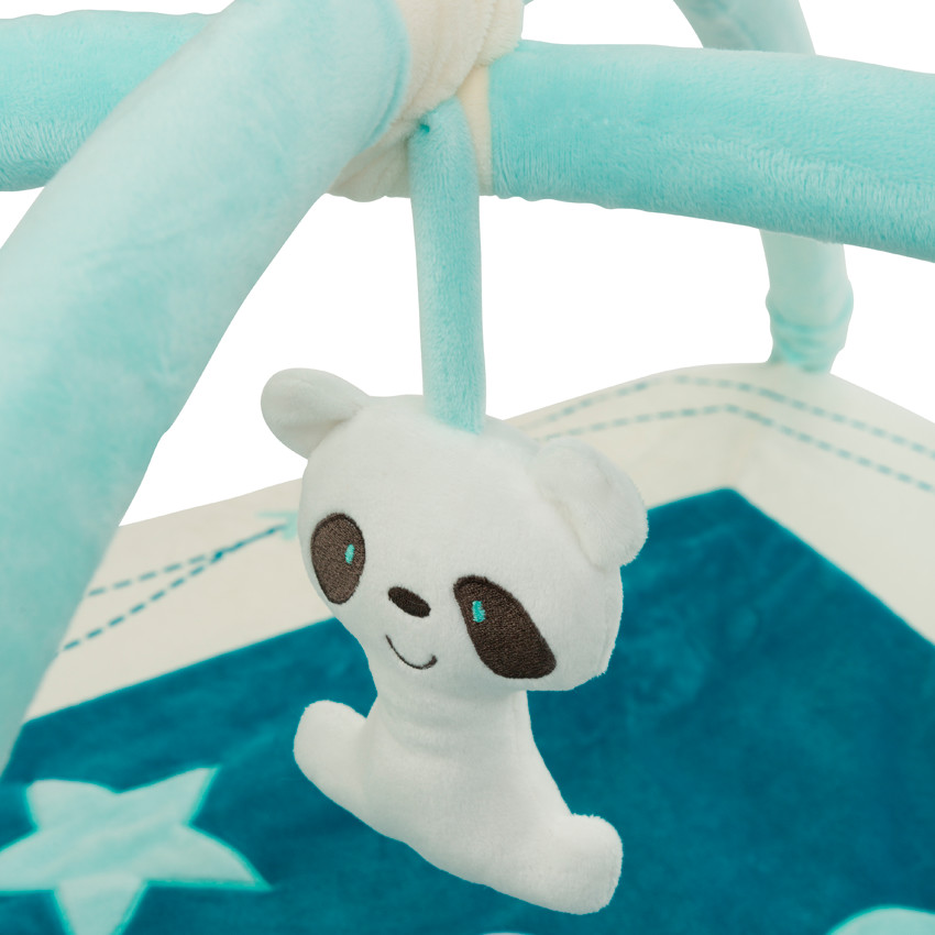 Alfombra de aprendizaje de terciopelo con dibujo de panda 