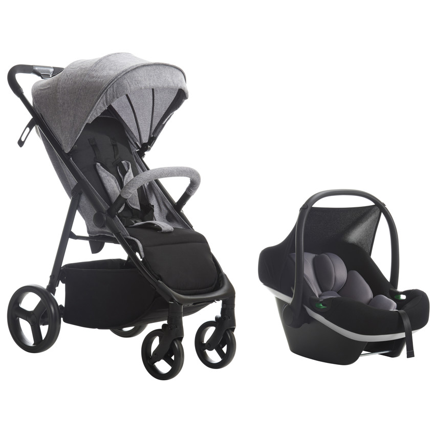 Cochecito dúo Essential con silla de coche i-Size negro/gris 