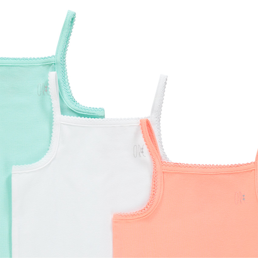 Pack de 3 bodies sin mangas lisos para bebé niña 