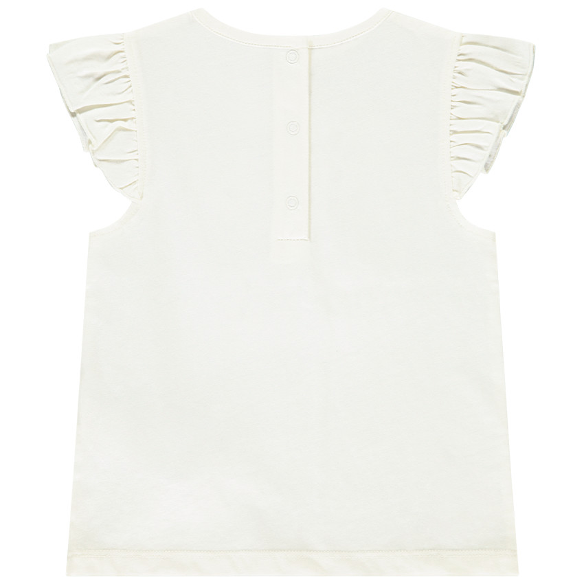 Camiseta de manga corta con mariposas 3D para niña 