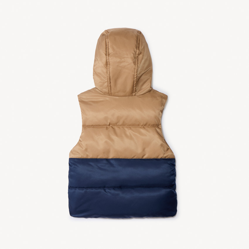 Doudoune sans manches bicolore pour bébé garçon 