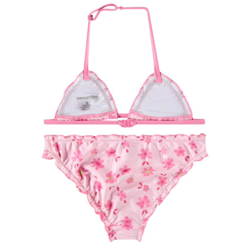 "Traje de baño 2 piezas estampado floral para niña" 