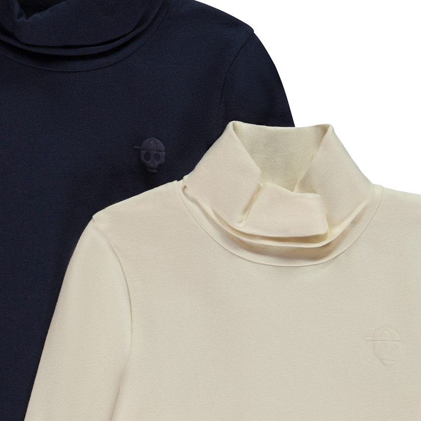 Pack de 2 bajo cuellos con estampado de calavera para niño 