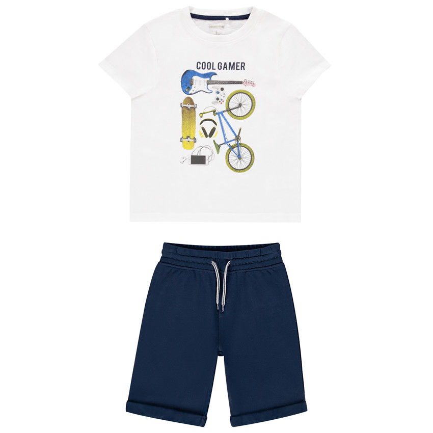 Conjunto camiseta manga corta y bermudas 