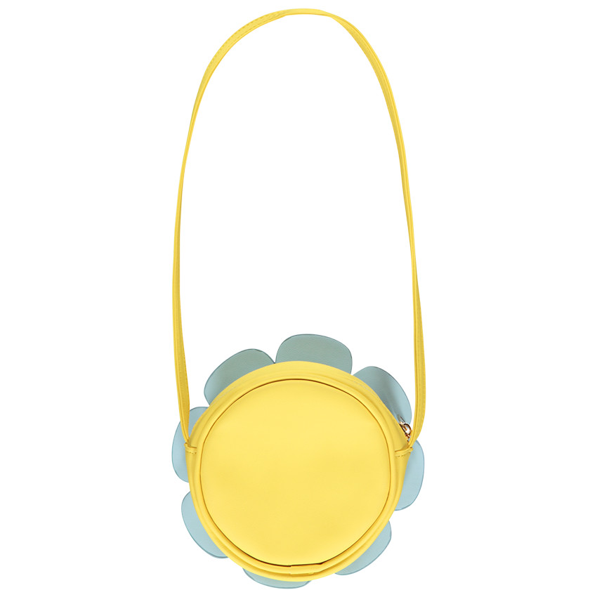 Bolso bandolera de flores en poliuretano para niña 