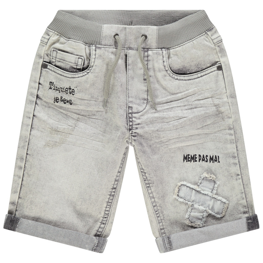 Bermudas vaqueras grises efecto lavado 