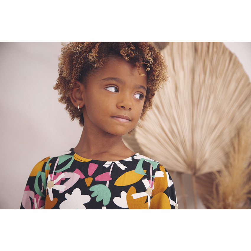 Vestido de manga larga estampado floral 