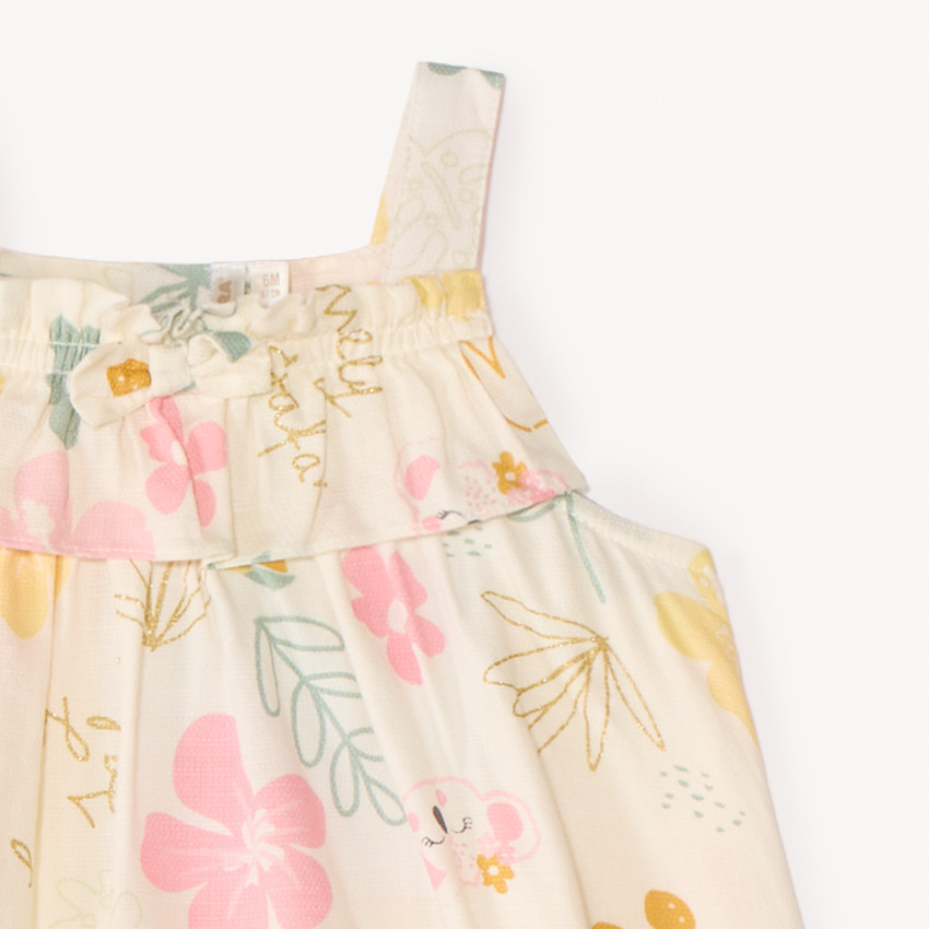 Conjunto de 2 piezas con vestido + bombacho de estampado de koala para niña. 