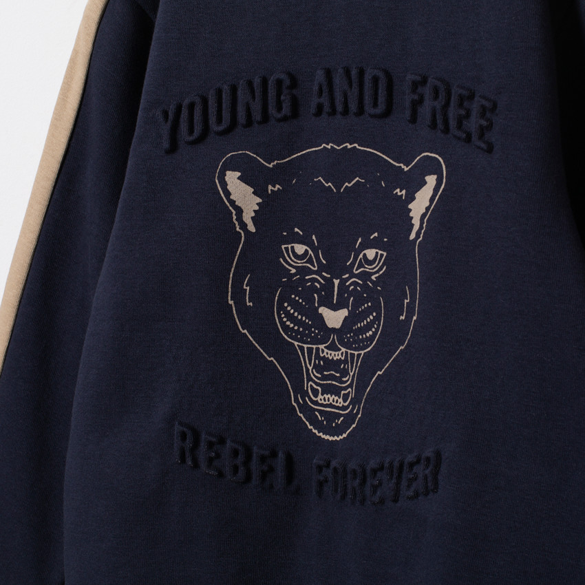 Sudadera de felpa estampada tigre  Additional Sudadera de felpa estampada tigre