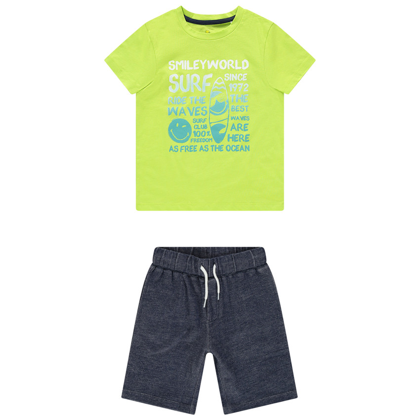 Conjunto camiseta manga corta  y bermudasSmileyWorld  