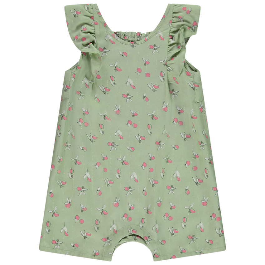 Combishort estampado de melocotones y hilos brillantes para bebé niña  Additional Combishort estampado de melocotones y hilos brillantes para bebé niña