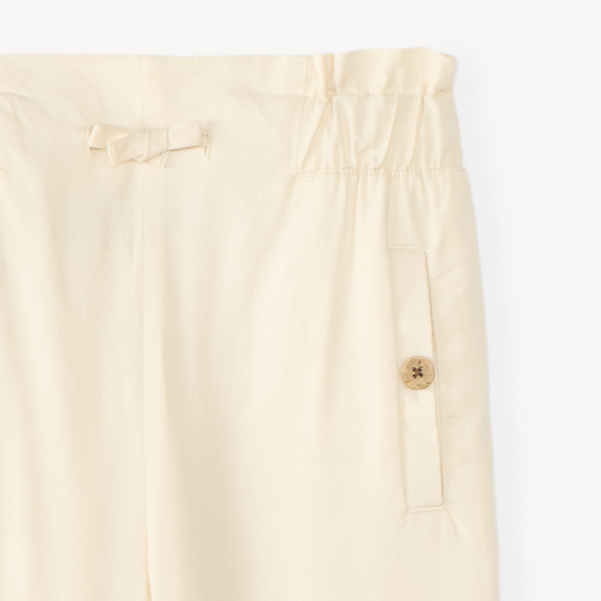 Pantalón recto de tela lisa para niña 