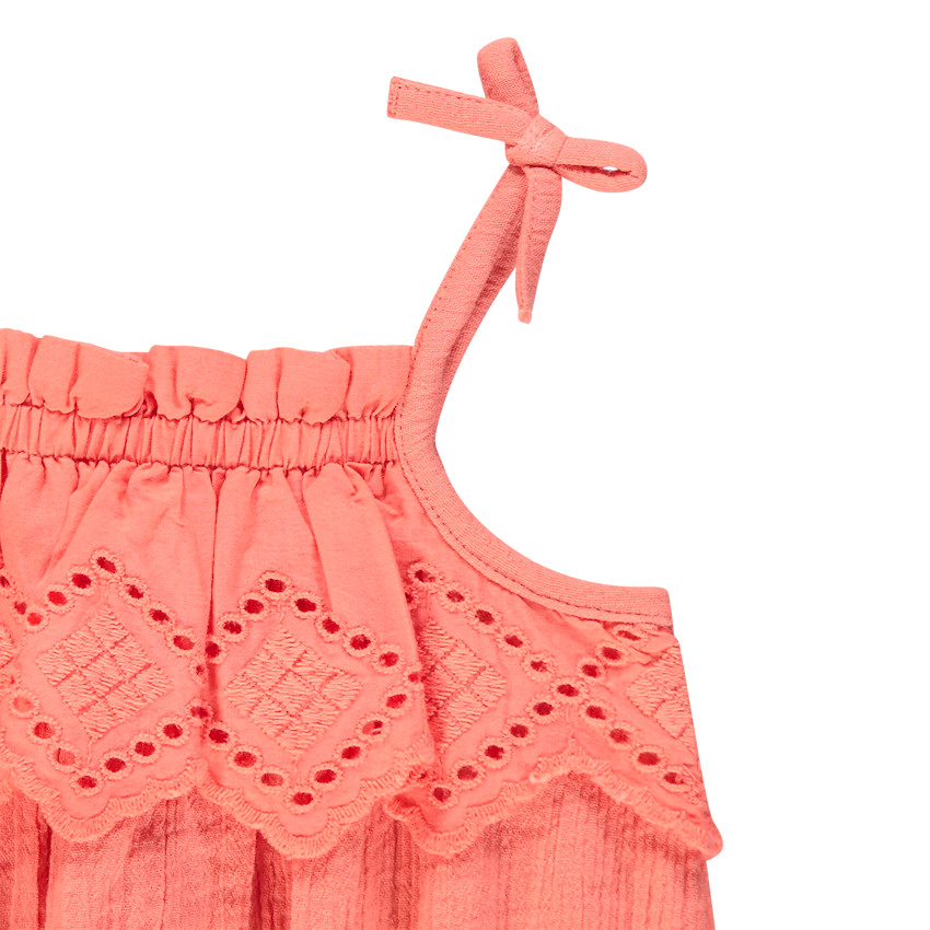 Combinaison courte en gaze de coton et broderie anglaise  Additional Combinaison courte en gaze de coton et broderie anglaise