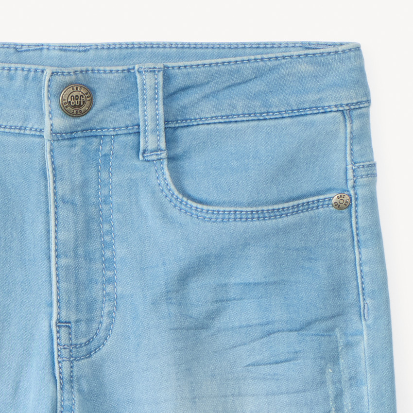 Bermudas de jean con vuelta para niño 