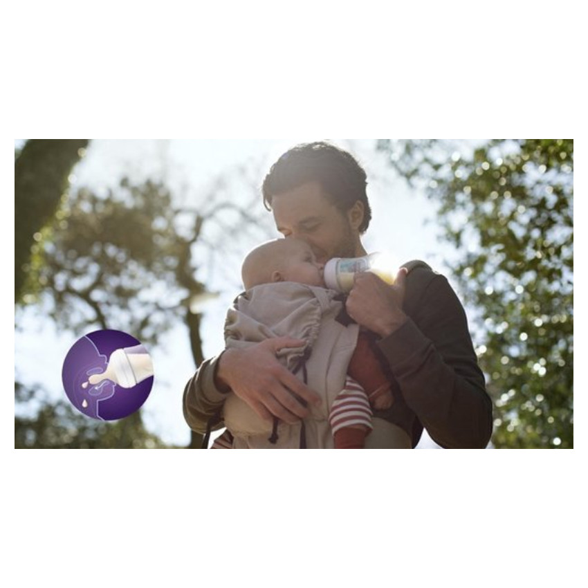 Biberón Natural Response 3.0 Válvula Airfree Duo 125ml - 2 piezas 