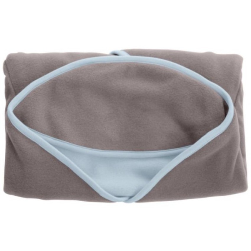 Couverture enveloppante Babynomade Fleece T2 - Taupe/Ciel 