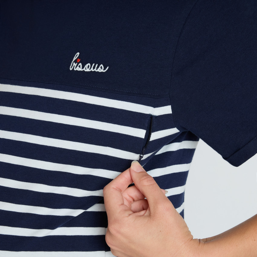 Pelele y camiseta de lactancia con estampado marinero 