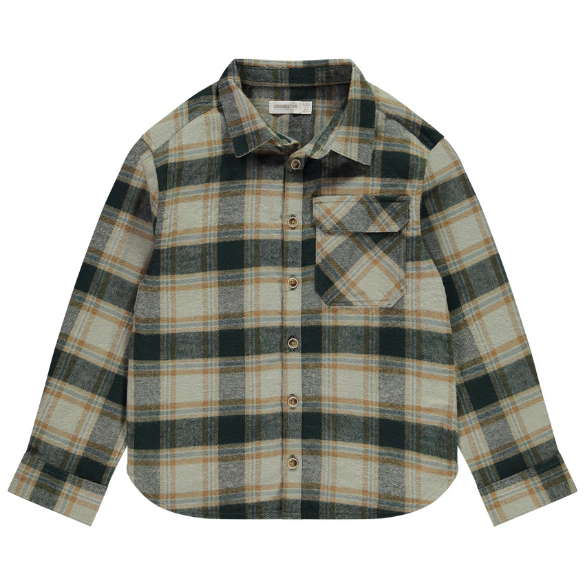 Camisa de manga larga a cuadros para niño 