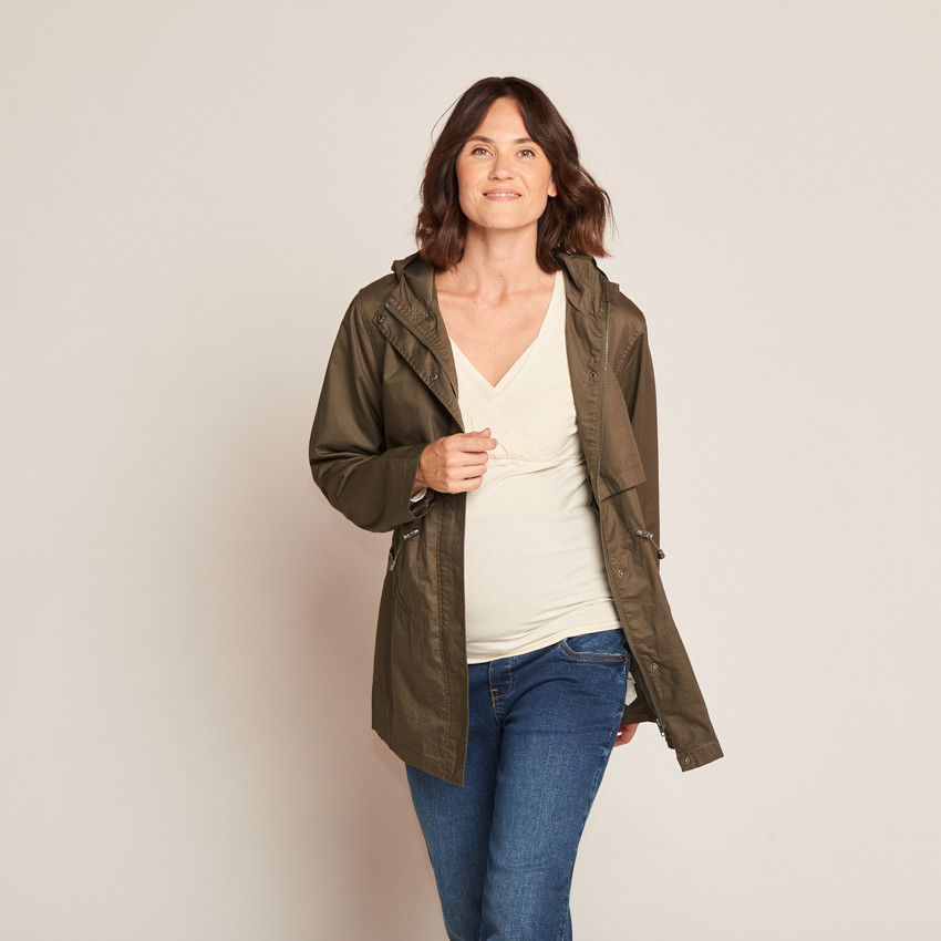 Parka de maternidad evolutiva con capucha 
