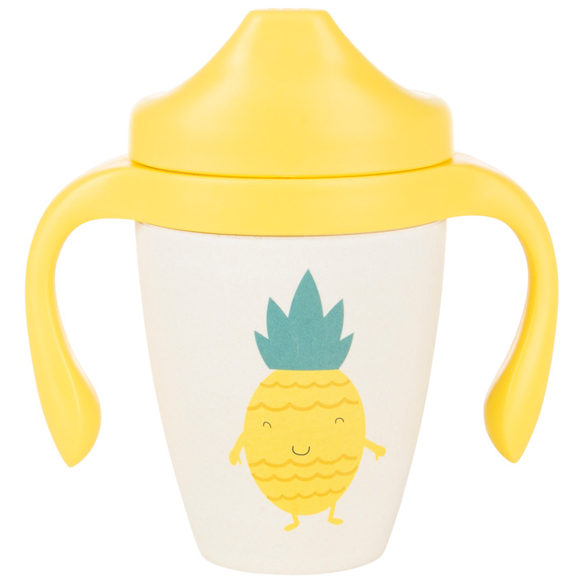 Vaso de aprentizaje con boquilla de bamboo Cool Fruits - Piña Main Vaso de aprentizaje con boquilla de bamboo Cool Fruits - Piña