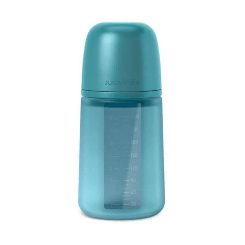 Biberón silicona Colour Essence 240ml azul intenso 
