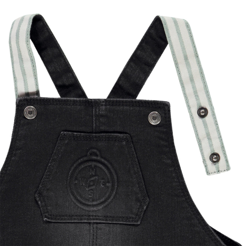 Pelele largo de mezclilla con estampado para niño 