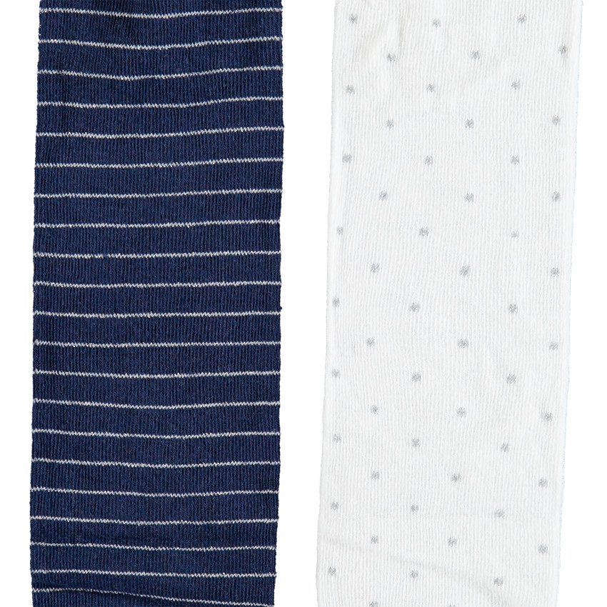 Pack de 2 leotardos rayas y lunares 