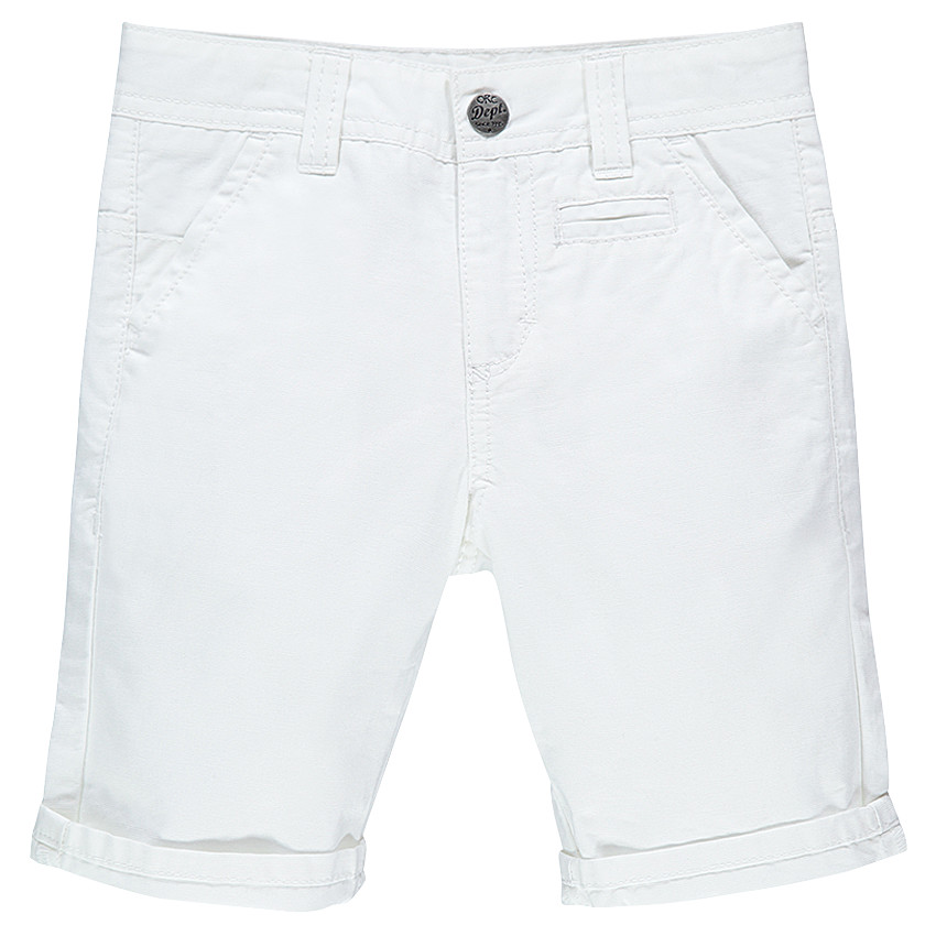 Bermudas lisas de algodón y lino 