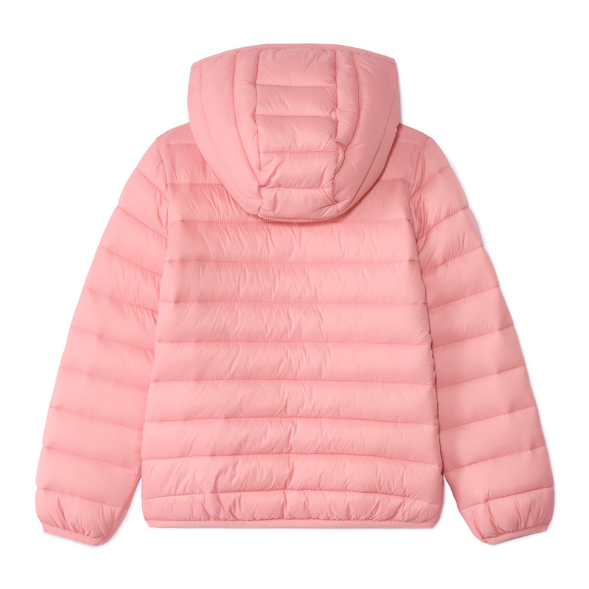 Anorak fino acolchado con capucha lisa para niña 