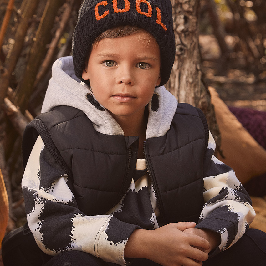 Sudadera de felpa con estampado original para niño 