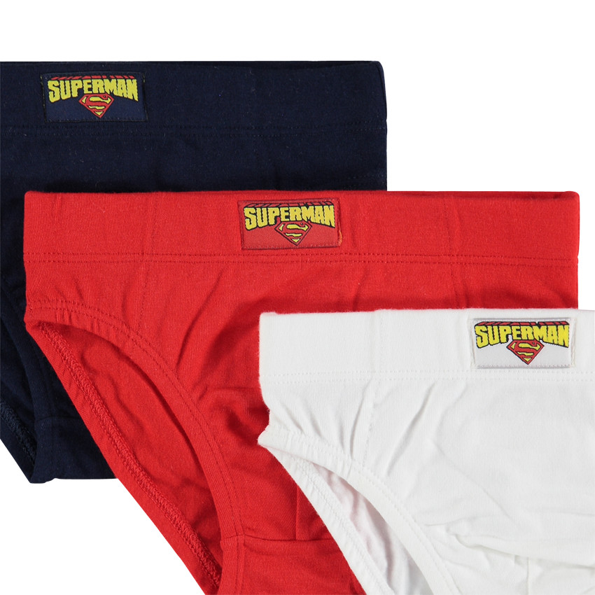 Lote de 3 slips Superman de color liso 