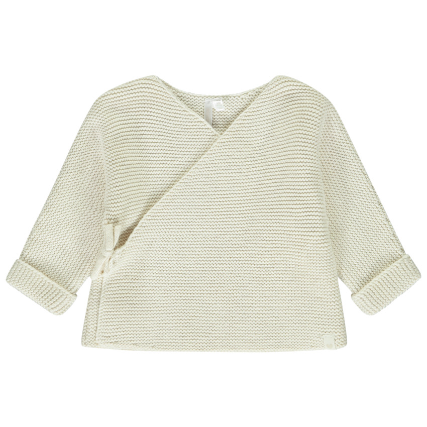 Chaleco de punto liso con efecto corazón para bebé 