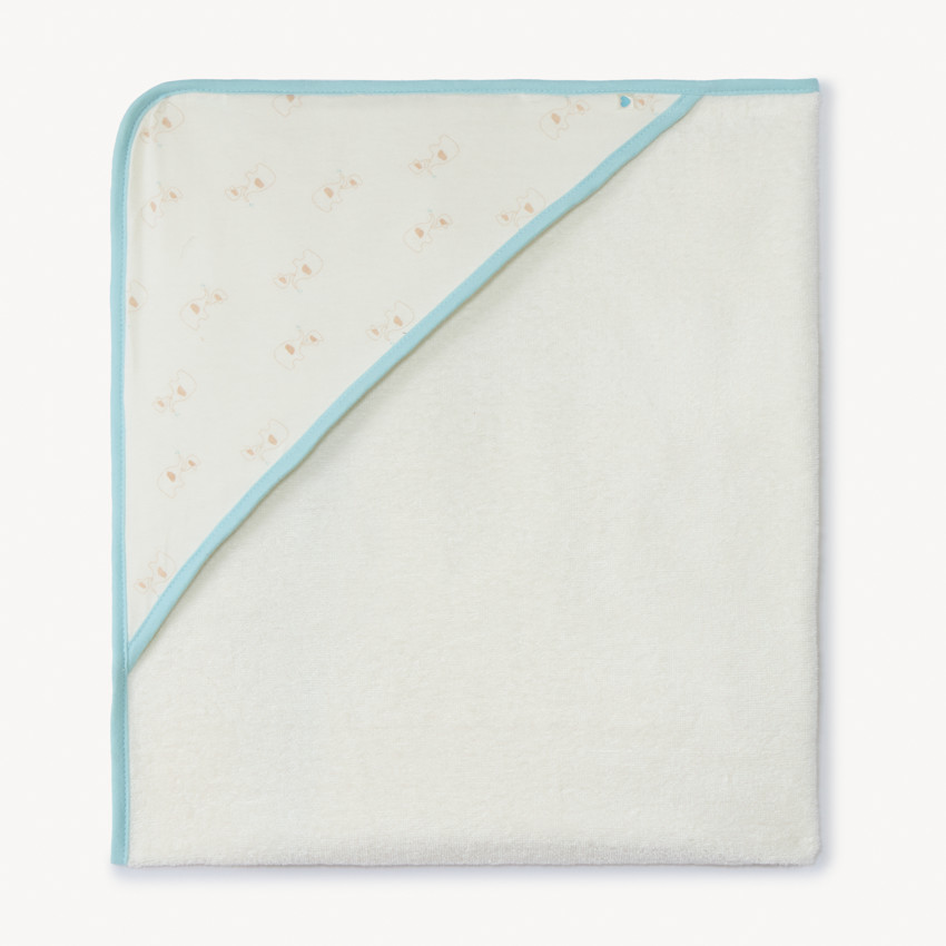 Capa de baño de esponja y terciopelo con estampado 