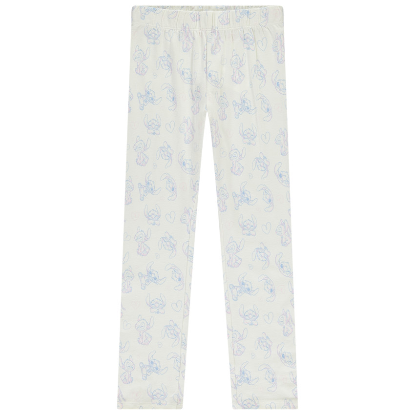 Conjunto de pijama largo de jersey Stitch & Angel Disney para niña. 