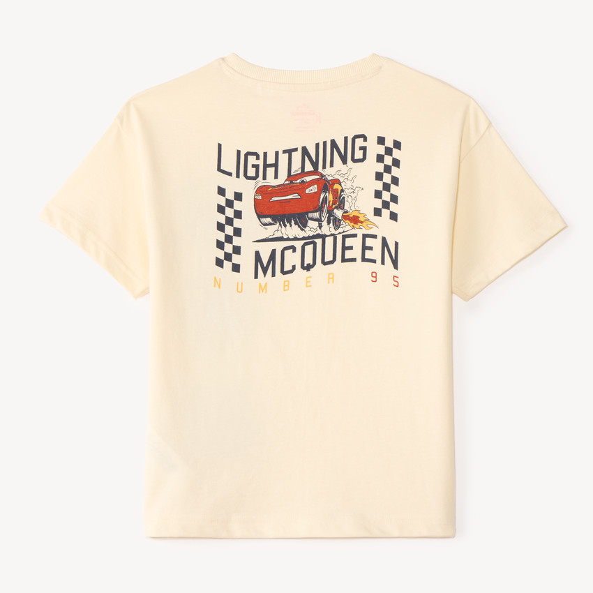 Camiseta de niño de manga corta con estampado de Flash McQueen y Martin de Disney Pixar. 