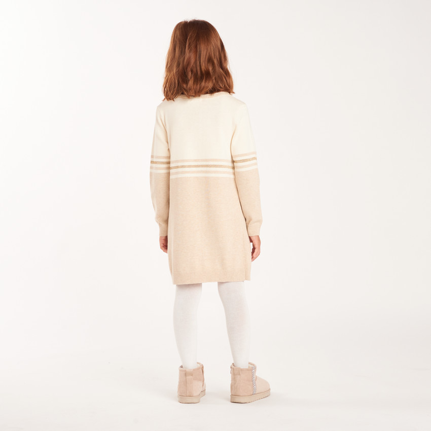 Robe en tricot à manches longues pour fille pailletée 