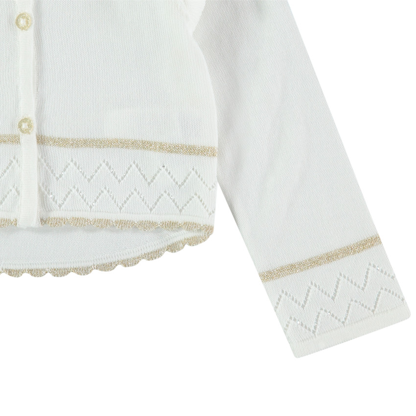 Chaqueta de punto con toques dorados 