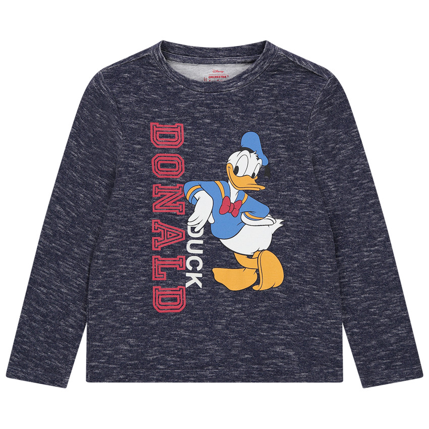 T-shirt manches longues chiné print Donald Disney 