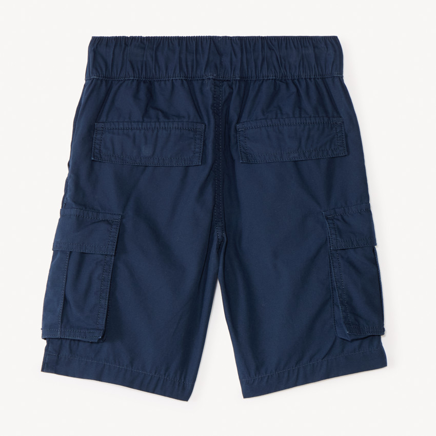 Bermuda cargo liso de popelina para niño 