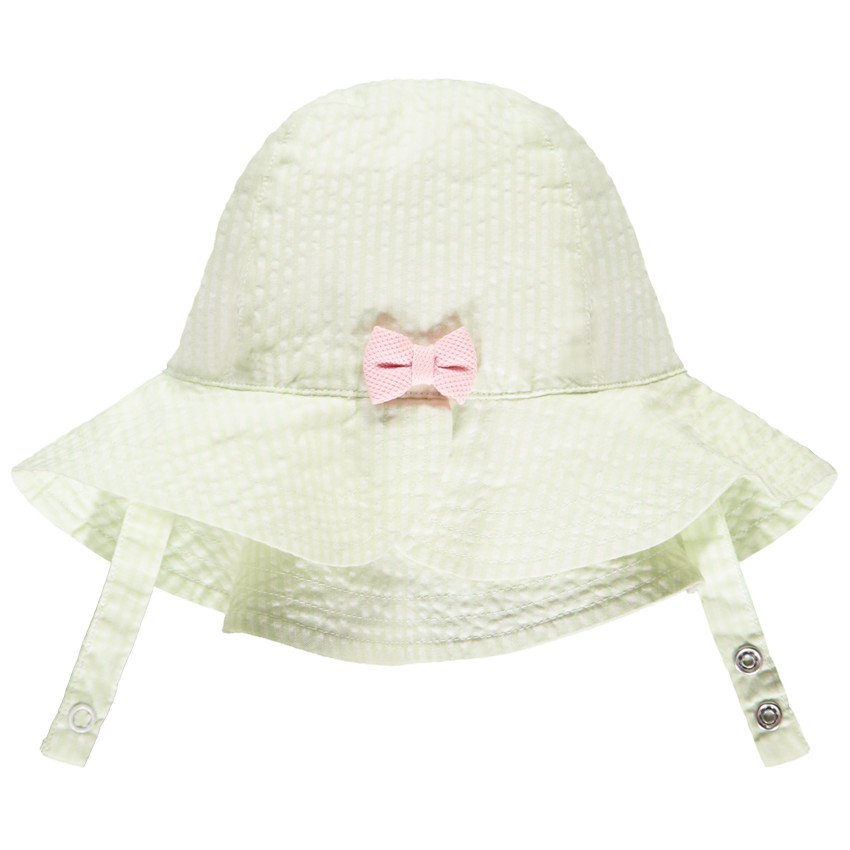 Pelele de seersucker a rayas con lazo para bebé niña  Additional Pelele de seersucker a rayas con lazo para bebé niña