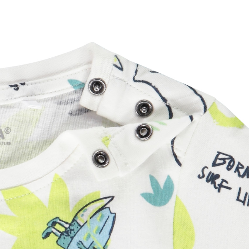 Camiseta manga corta estampada cocodrilo para bebé niño 