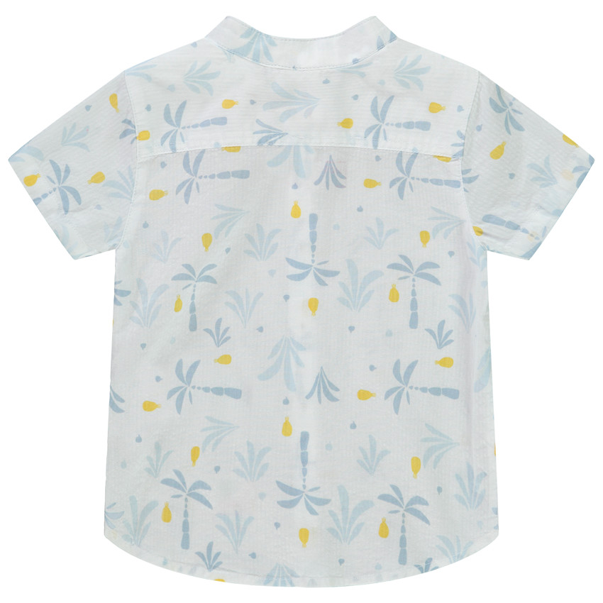 Camisa manga corta estampado arty con cuello mao para bebé niño 